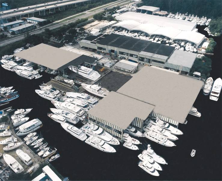 Το Bradford Fort Lauderdale έχει 11.000 γραμμικά πόδια καλυμμένο στο νερό dockage. Φωτογραφία ευγενική προσφορά του Bradford Marine.