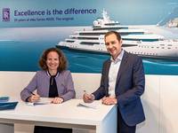 Rolls-Royce and Sea Machines Robotics are to collaborate on comprehensive remote command, autonomous control and intelligent crew support systems for the marine market. Denise Kurtulus, Vice President Global Marine at Rolls-Royce Power Systems, and Michael Johnson, CEO and founder of Sea Machines, signed the strategic cooperation agreement at Monaco Yacht Show. (Photo: Rolls-Royce)