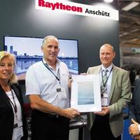 Handover ceremony of a certificate about the 15,000 Standard 22 during Posidonia 2014