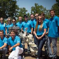 Ron Huibers, president of Volvo Penta of the Americas, with this year’s class of summer interns (Photo: Volvo Penta)