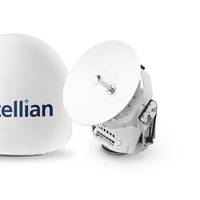 Intellian’s v45C antenna offers a compact VSAT solution for space-limited installations. Image: Intellian