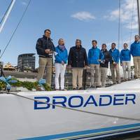 Naming ceremony of “Broader View Hamburg” with Tor Svensen, CEO DNV GL – Maritime, Verena Bouillon, godmother of the sailing yacht and Business Development Manager at DNV GL, and Dr Hanns Ostmeier, Chairman of the Hamburgischer Verein Seefahrt (from left).