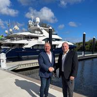 Left to right: Patrick Bucci, General Manager – Cox Marine, Ring Power with Doug Ross, Regional Director – Americas, Cox Marine (Photo: Cox Marine)