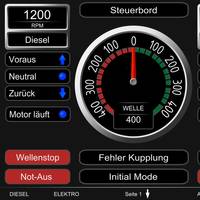 This screen design is customized for diesel-electric application. Any information and signals collected and transmitted by Emerson’s AVENTICS Marex system can be sent via the Open Protocol Modbus TCP/IP to touch screens and main displays of the ship. (image courtesy of Emerson)