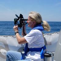 Gail Taking a Sight: Photo credit Marion Bermuda Race