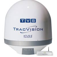 TracVision TV8 marine satellite TV antenna system (Photo: KVH Industries)