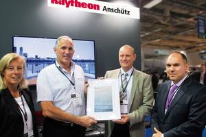 Handover ceremony of a certificate about the 15,000 Standard 22 during Posidonia 2014