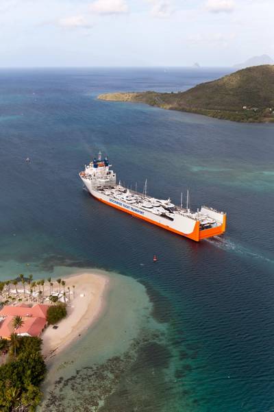 The 686-foot Yacht Express in Martinique.