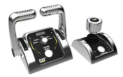 Pod controls: Image courtesy of Caterpillar Marine