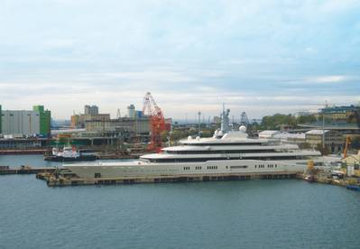 'Eclipse' in Trieste: Photo credit Fincantieri