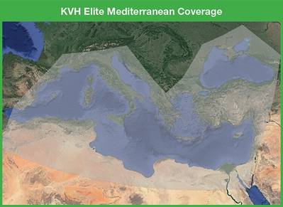 KVH Elite Mediterranean coverage (Photo: KVH)