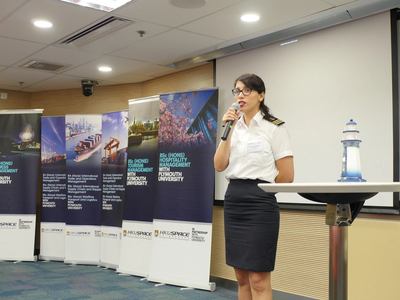 Laura Escobar, Purser Trainer of HKCYIA, gave a talk on cruise careers (Photo: HKCYIA)