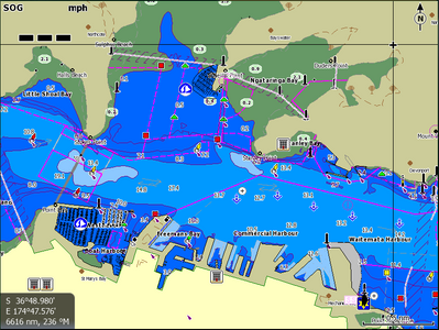 A Max-N local (NZ) chart display: Image courtesy of Jeppesen