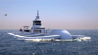 Ocean Ark, a new-concept offshore fish-farming system recently received an AIP from RINA. Image courtesy Ocean Ark Tech of Chile/RINA
