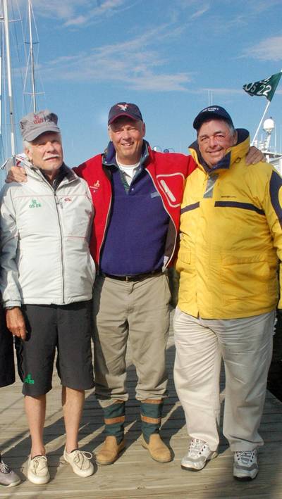  Ted Turner, Gary Jobson, Dennis Conner: Photo credit Pine Bros