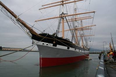 Bay Ship & Yacht has been chosen for the third time to perform maintenance on the 131-year-old historic ship, Balclutha. (Photo: Business Wire)