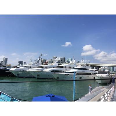 Miami Yacht Show on Watson Island. Photo by Lisa Overing. 