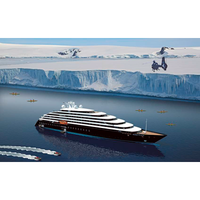 Recreation of the “Scenic Eclipse” on a polar cruise. ©Oliver Design