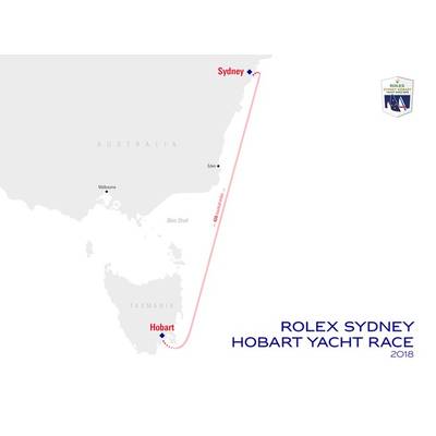 Rolex Sydney Hobart Yacht Race Course Map. Image: Courtesy Rolex Sydney Hobart Yacht Race.